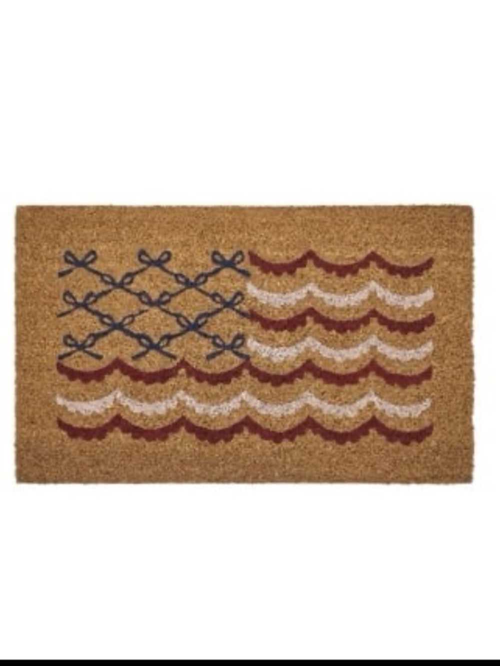 My Texas House Bow Flag Coir
Outdoor Doormat, Red/White/Blue,
30"x 18"